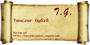 Tenczer Győző névjegykártya