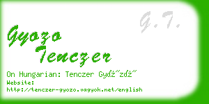 gyozo tenczer business card